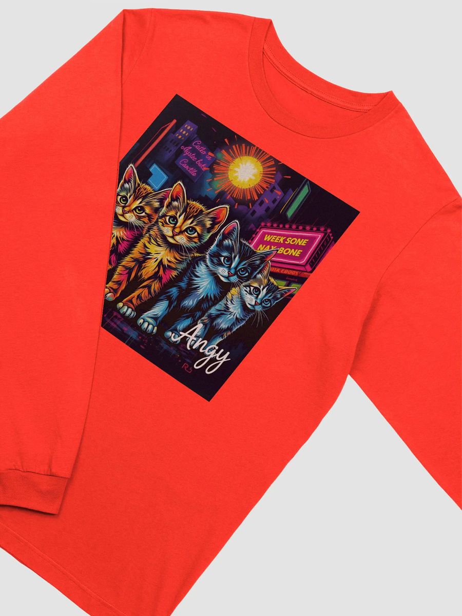 Neon City Cats Long Sleeve Tee product image (3)