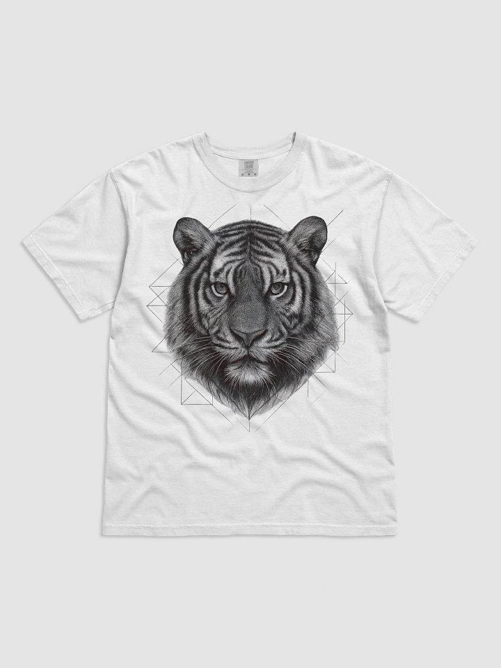 Symmetrical Tiger Face Geometric T-Shirt product image (1)