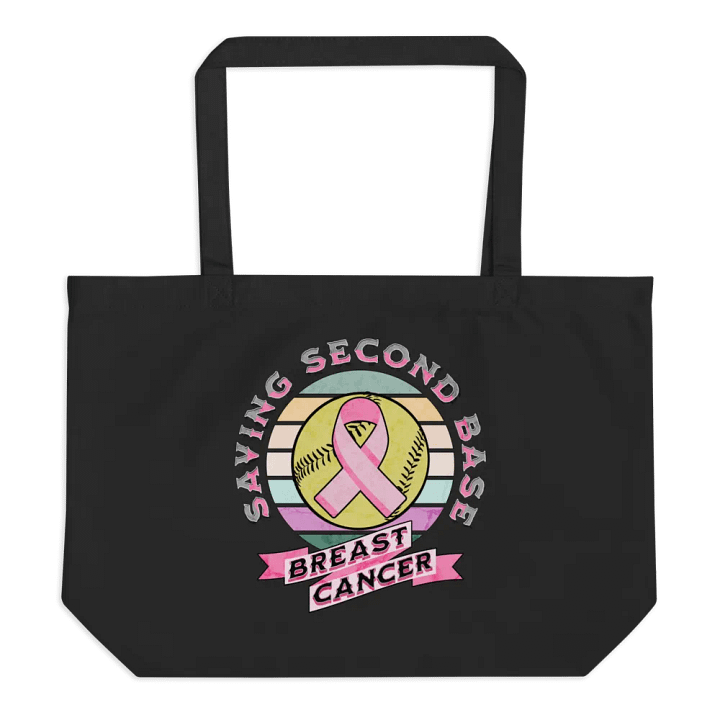 Saving Second Base Breast Cancer Softball Awareness Tote product image (1)