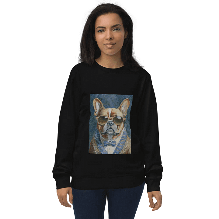 French Bulldog Sunglasses Painting - dogPXL Artistic series Unisex Organic Sweatshirt product image (2)