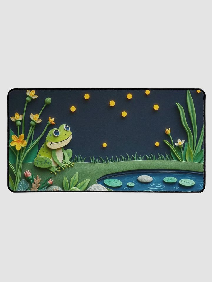 Starry Night Frog Pond Desk Mat product image (1)