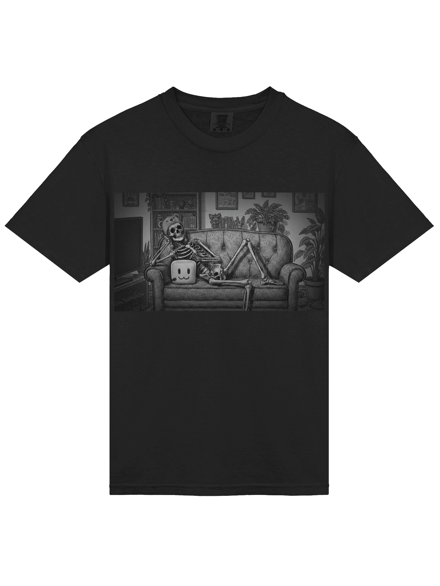Cozy Skeleton Lounge T-Shirt product image (3)