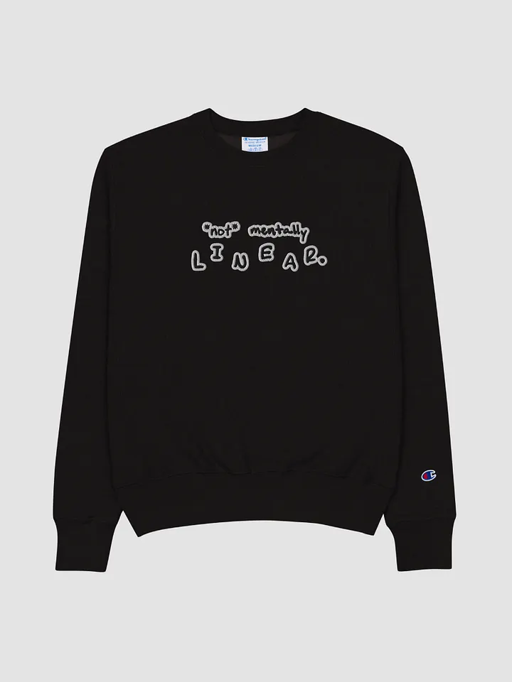 *not* mentally linear (bubble design) embroidered champion crewneck sweatshirt product image (1)