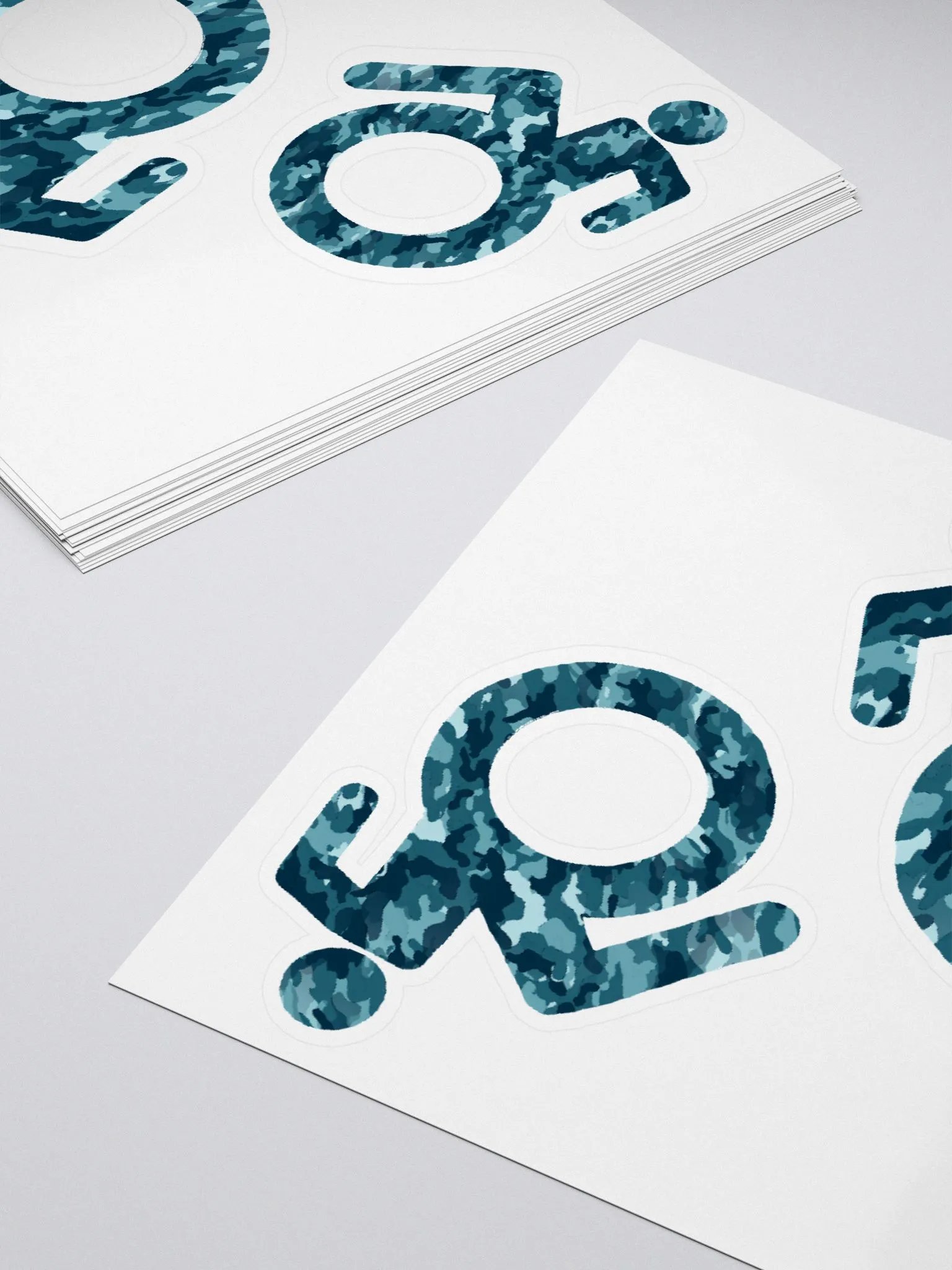 Wheelie, Blue Camo Sticker Sheet product image (4)