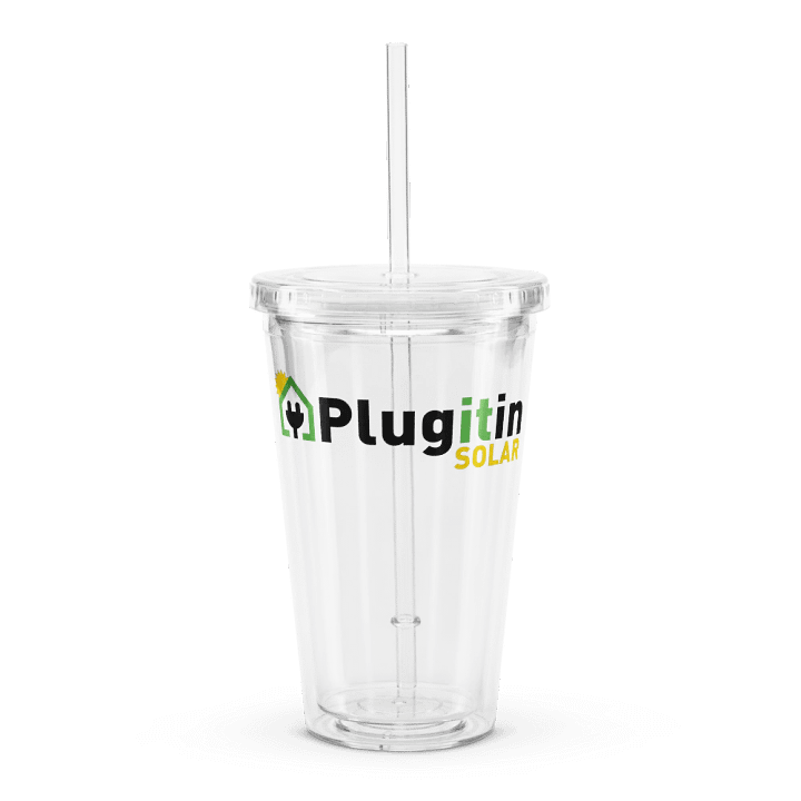 Plug It In Solar High-Quality Clear Plastic Tumbler (16 oz) product image (1)
