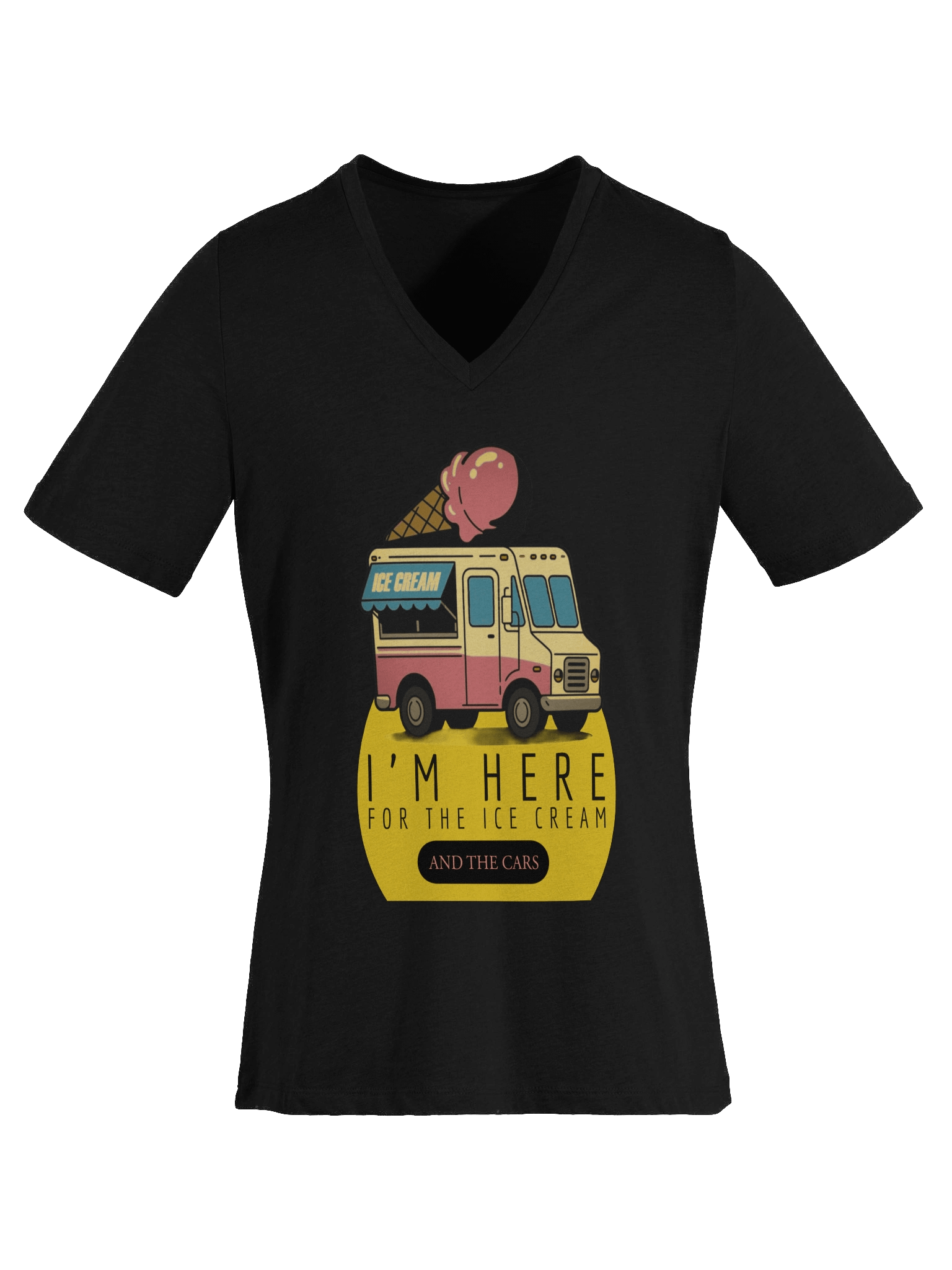 I'm Here for the Ice Cream T-Shirt (Women's V-Neck) product image (6)