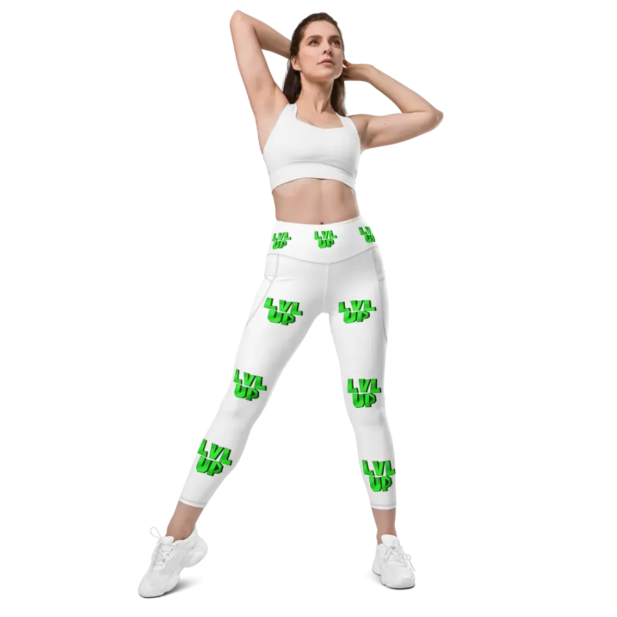 LVL UP White Yoga Pants product image (2)