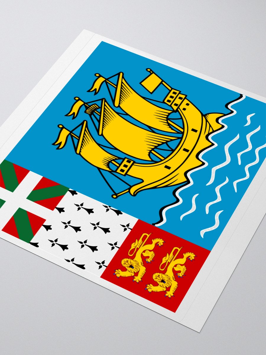 Saint Pierre and Miquelon Flag Sticker - Durable Vinyl for Indoor Use - Multiple Sizes Available product image (8)