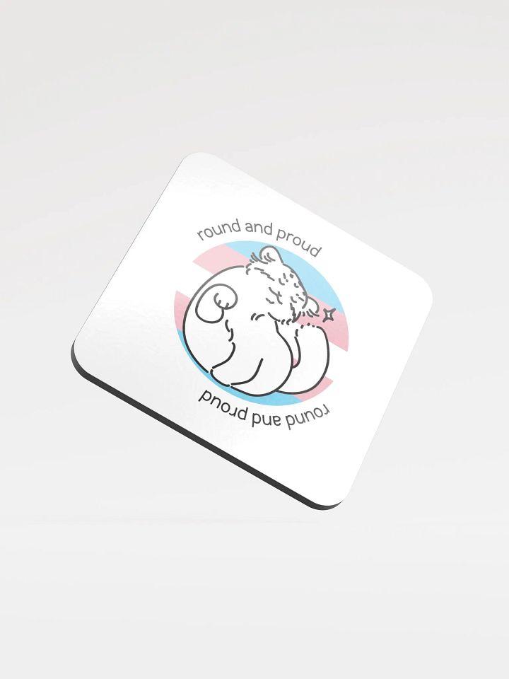 Round and Proud Manul Transgender Version - Coaster product image (1)