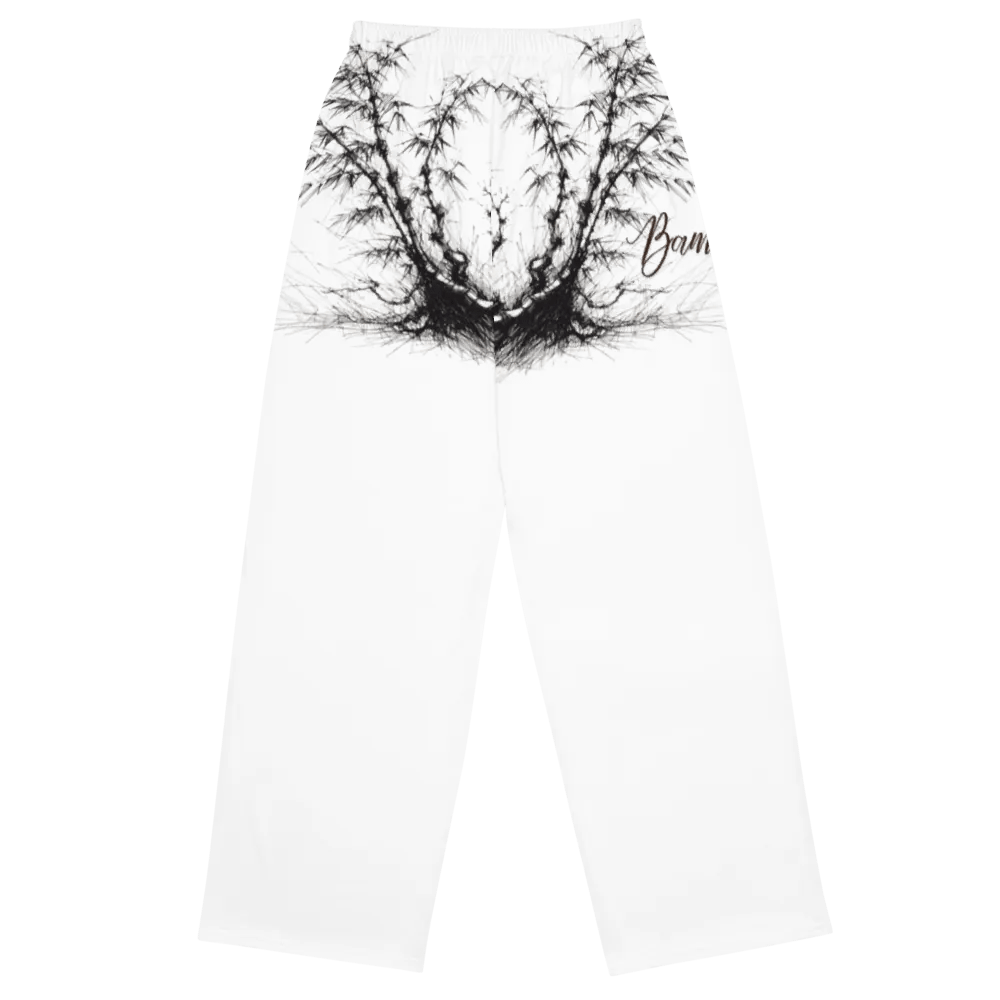 Bamboo Print Unisex Wide-Leg Pants product image (2)