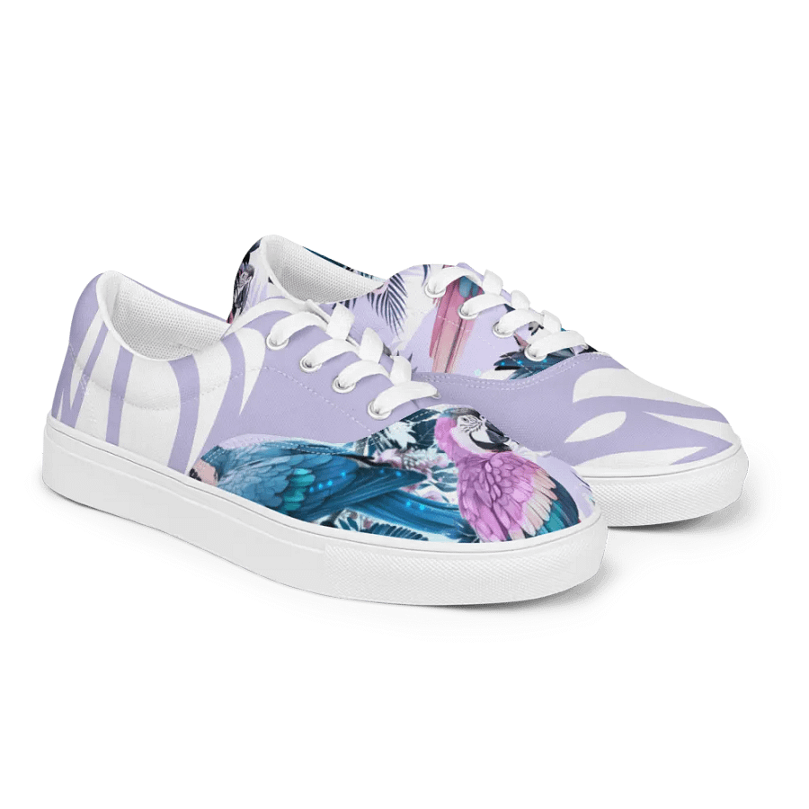 Elysian Birds-Women's Lace-Up Canvas Shoes product image (3)
