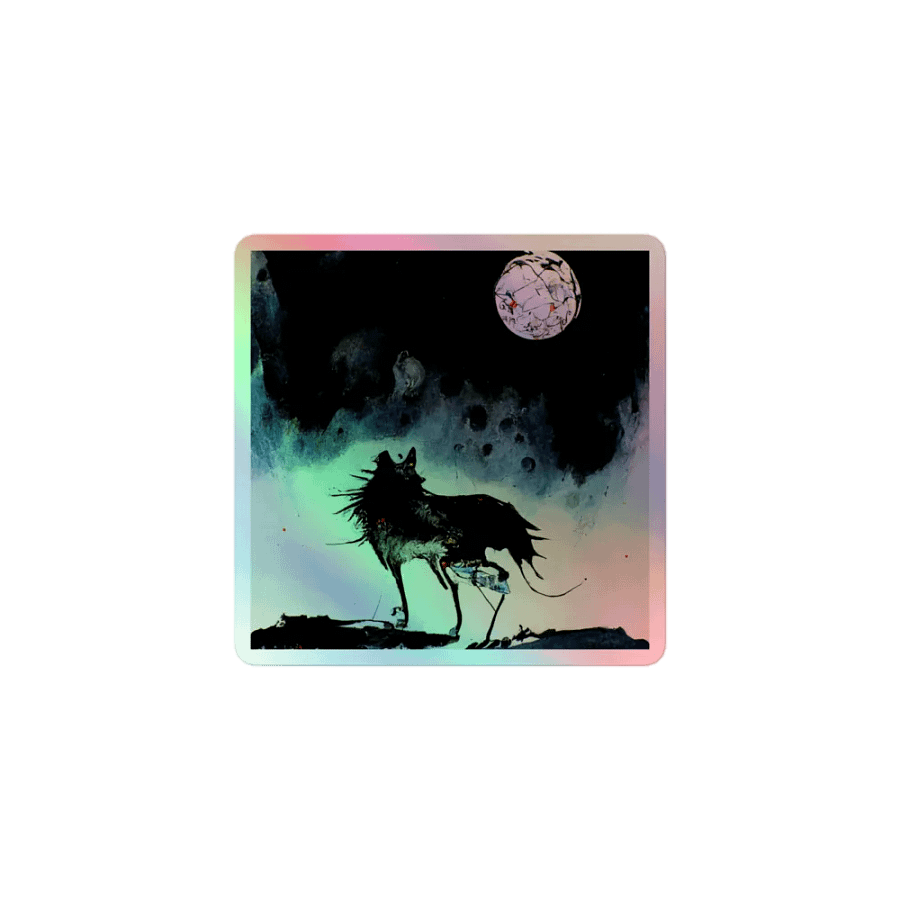 Moonlit Crow Holographic Sticker Sheet product image (1)