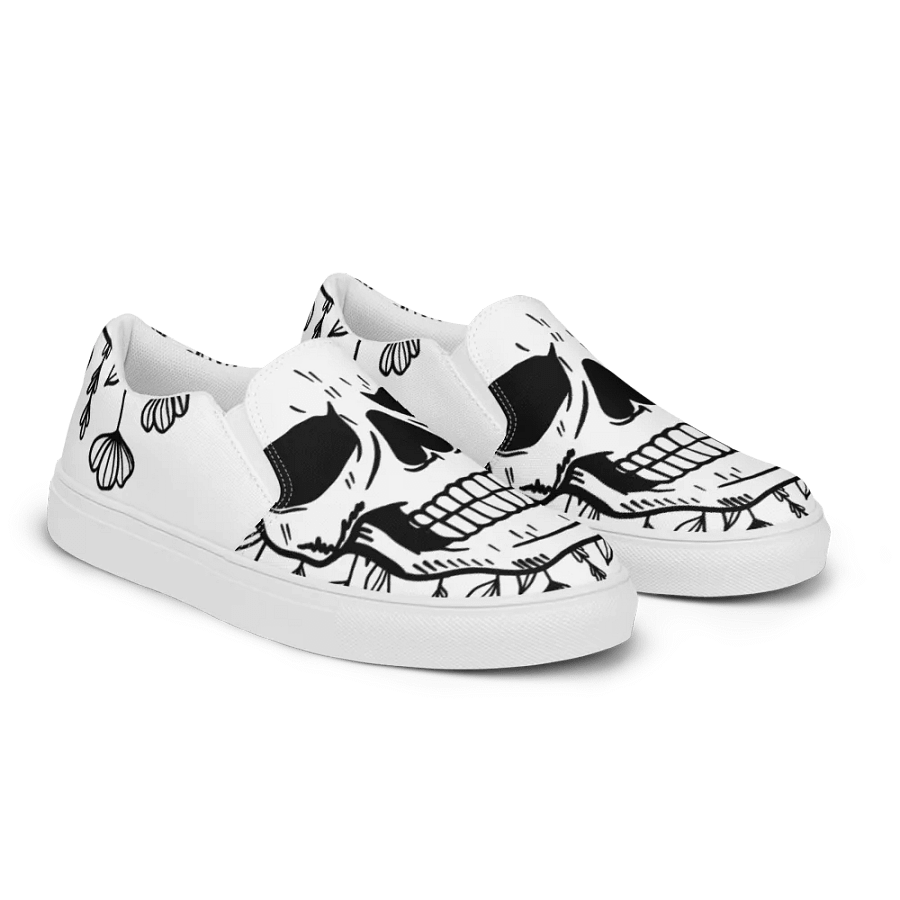 Womans Skull Comfort Canvas Slip-Ons product image (10)