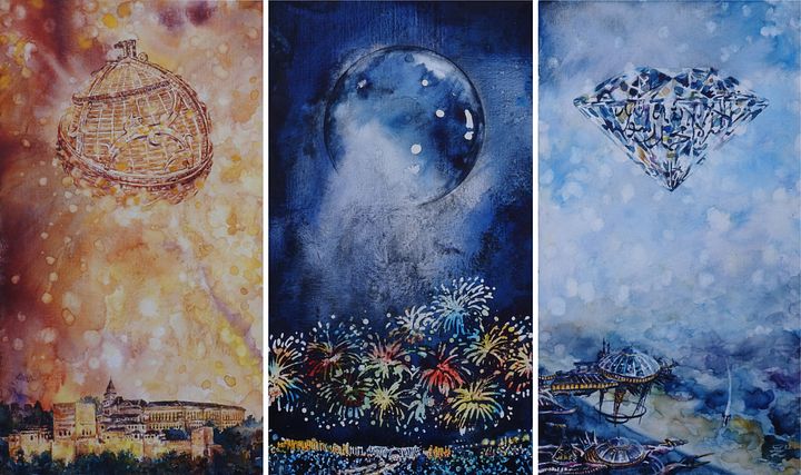 "Golden, Dark, Diamond Era" Painting by Deni Je product image (1)
