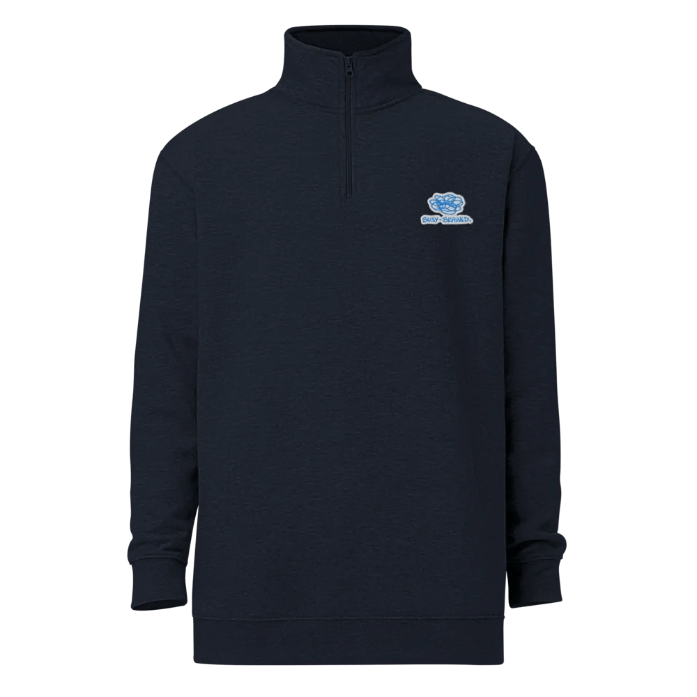 BUSY-BRAINED (aqua bubble design) embroidered quarter zip product image (12)