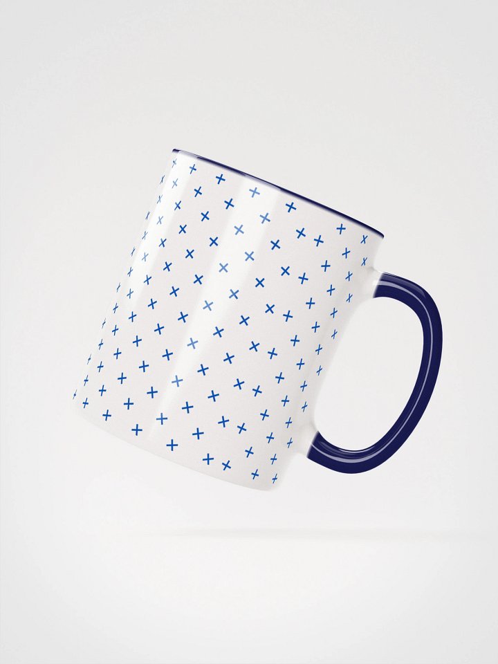 Glitchy Delight Ceramic Mug Navy product image (2)