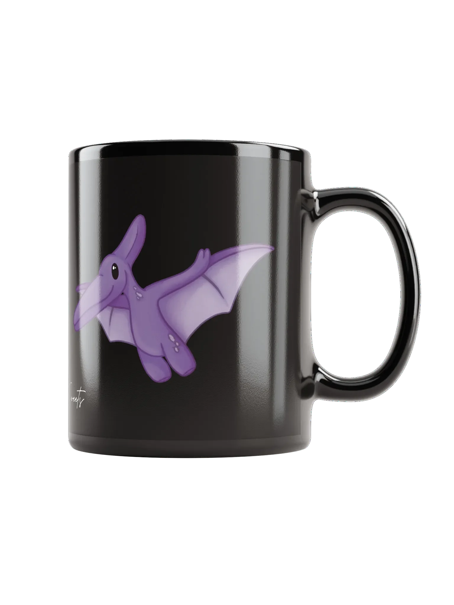 Pterodactyl Plushie Mug (black) product image (1)