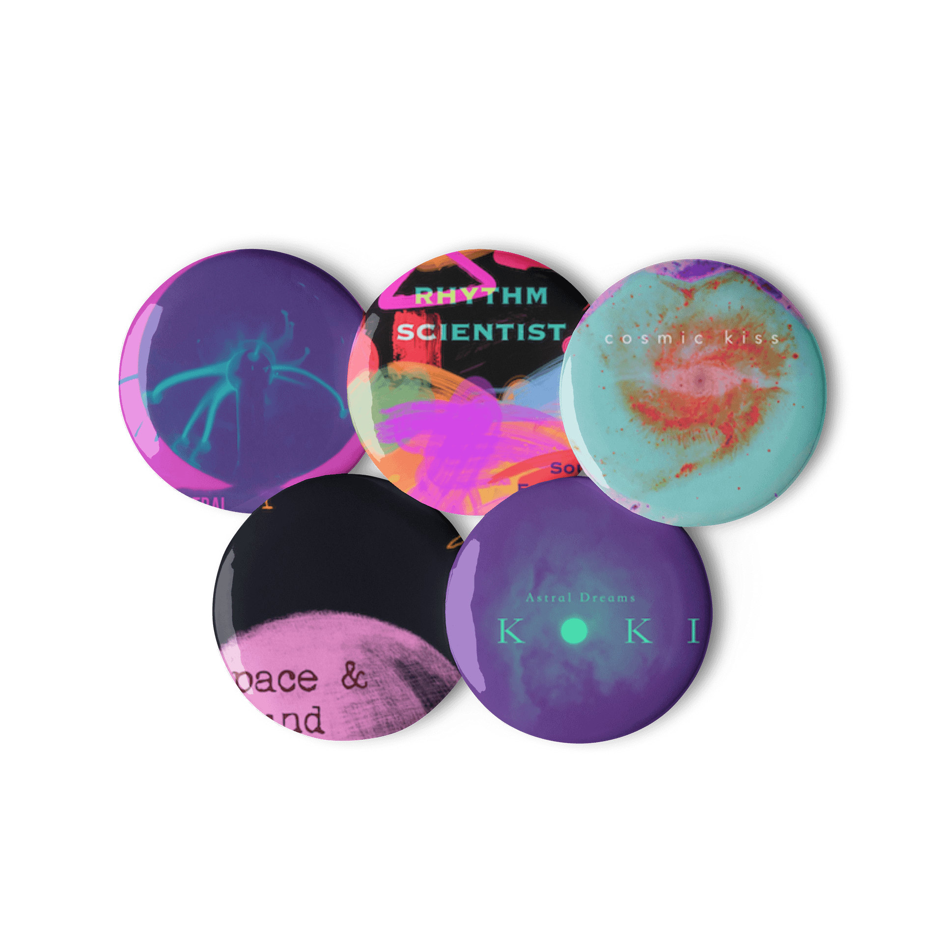 Kokil Album Art Pin Button Set product image (2)