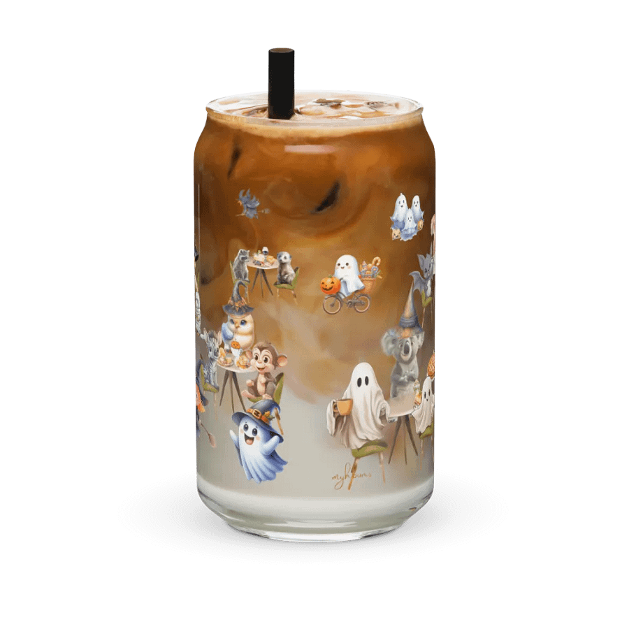 Witches Brew Coven Glass Can Tumbler | 16oz Enchanted Magic Shop Design | Whimsical Drinkware product image (3)