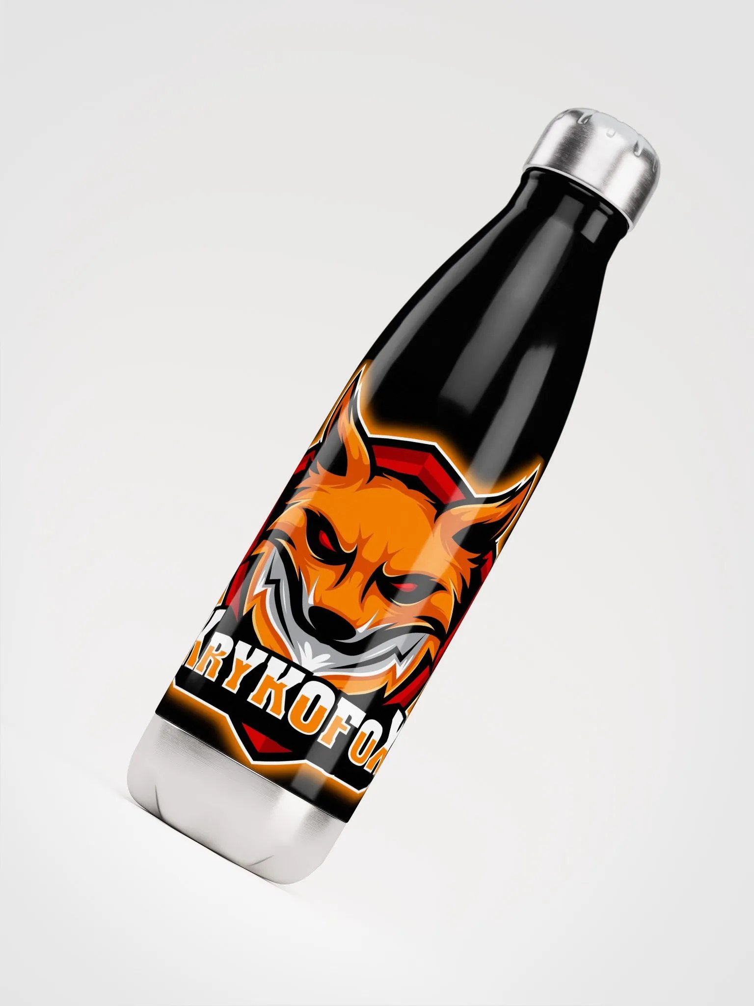 Glowing Fox Shield Stainless Steel Water Bottle product image (8)