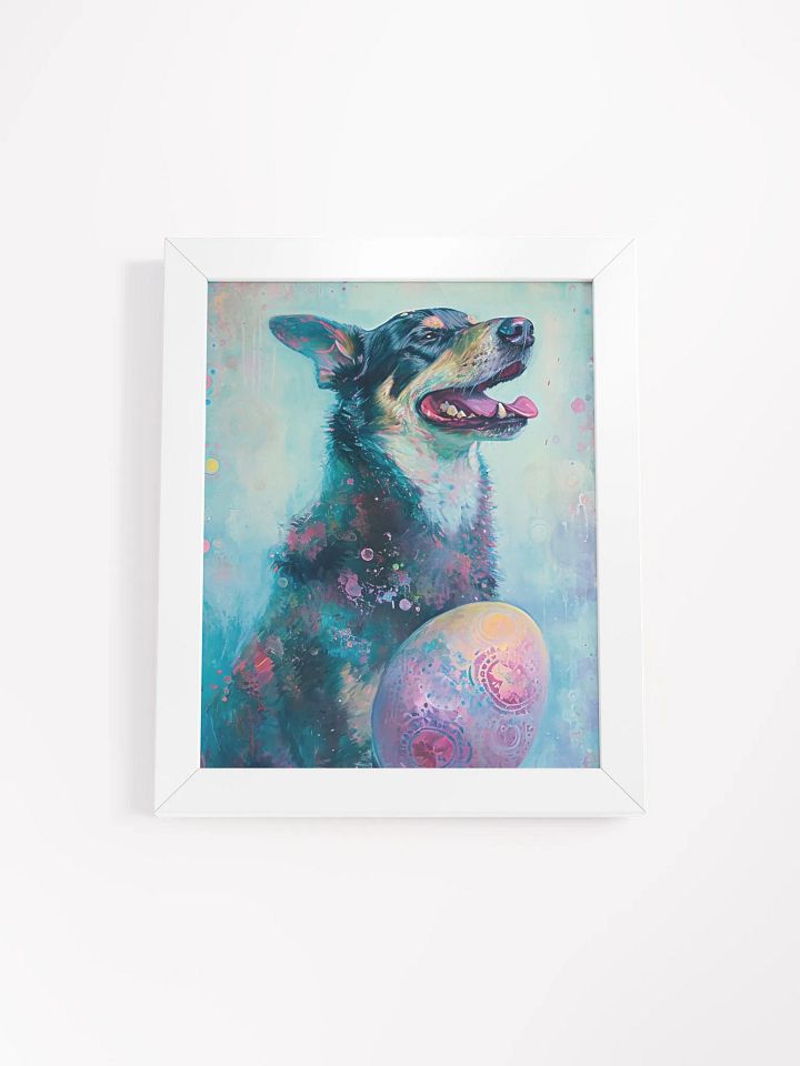 Whimsical Easter Pup Framed Poster product image (1)