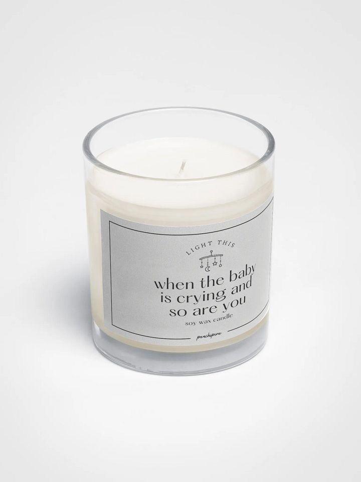Cry Together Candle – Funny New Parent Gift, Soy Candle for Stress Relief product image (2)