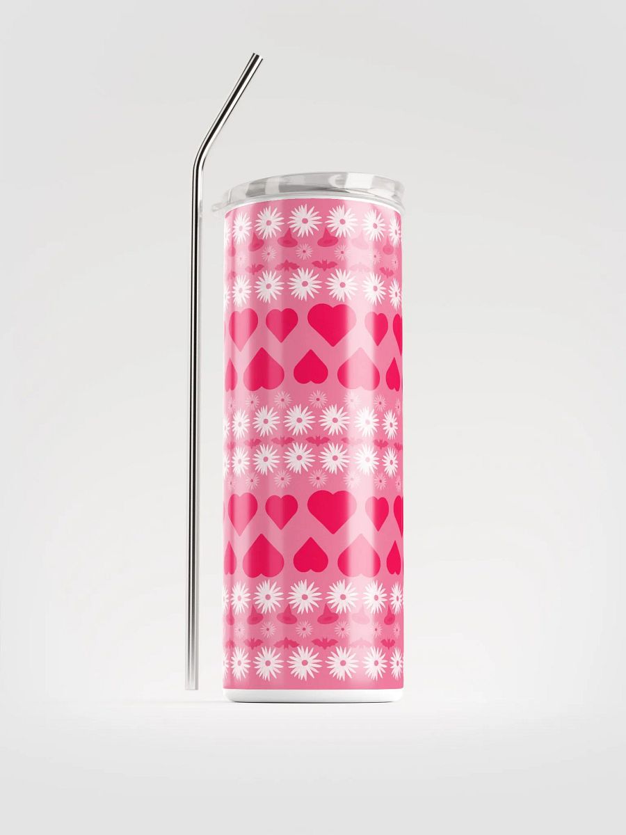 Chic Pink Hearts and Daisies Tumbler product image (1)