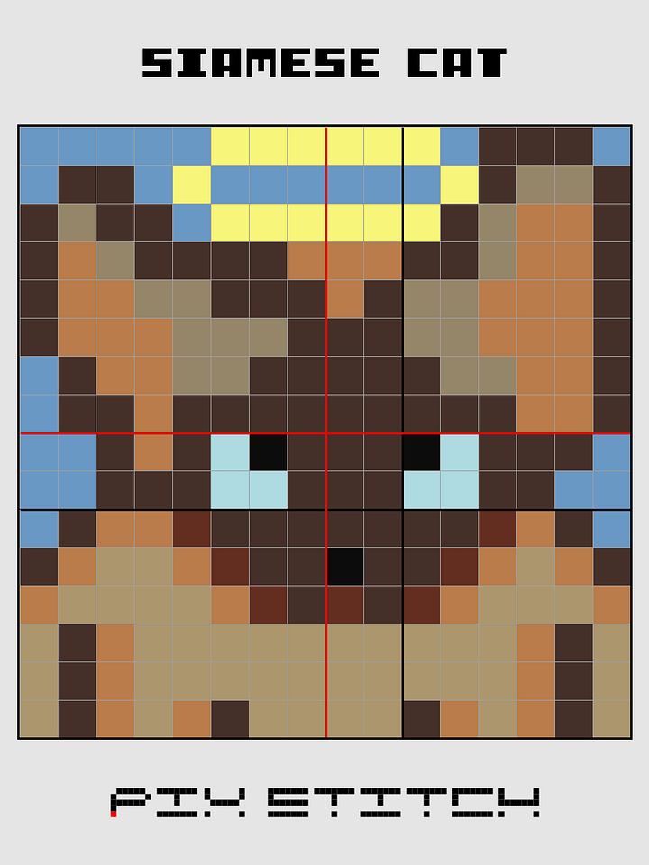 Siamese Cat Pixel Art product image (2)