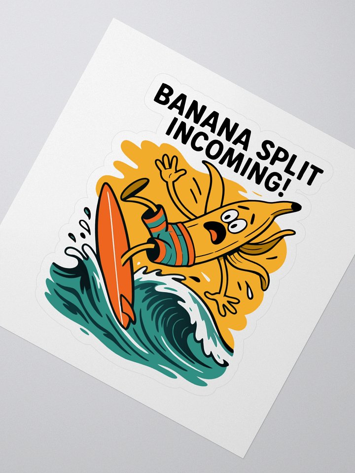 Surfing Banana Kiss Cut Stickers product image (2)