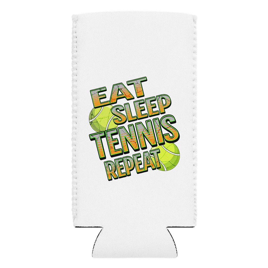 Eat Sleep Tennis Repeat Angle Ball Can Cooler product image (1)