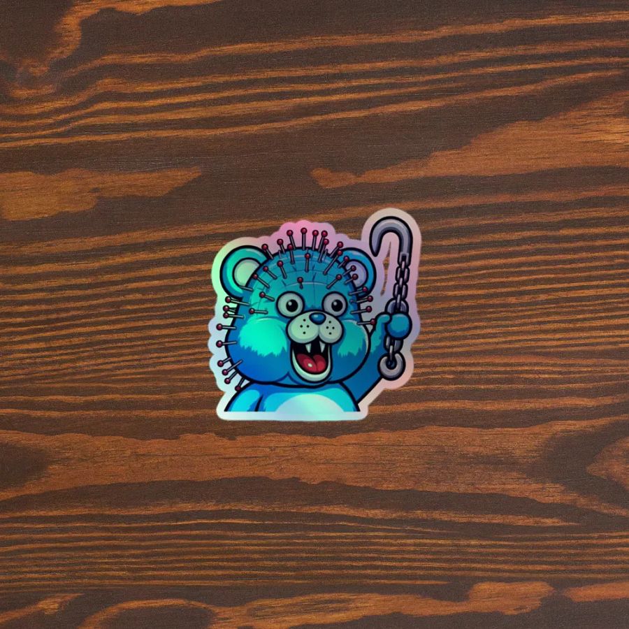Spiky Bear Holographic Sticker Sheet product image (5)