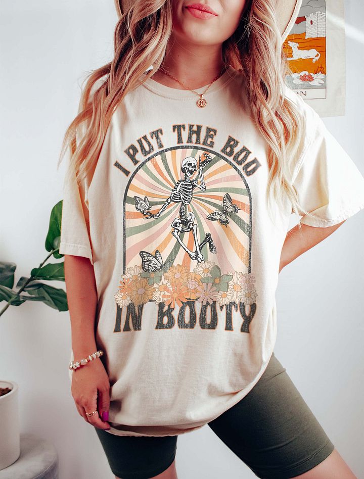 I Put the Boo in Booty T-Shirt | Funny Dancing Skeleton for Fall and Halloween product image (6)
