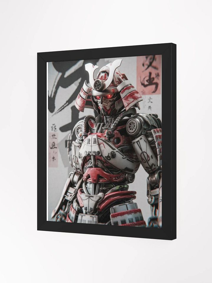 Cyber Samurai: Red Oni Warrior Framed High-Quality Matte Poster product image (2)