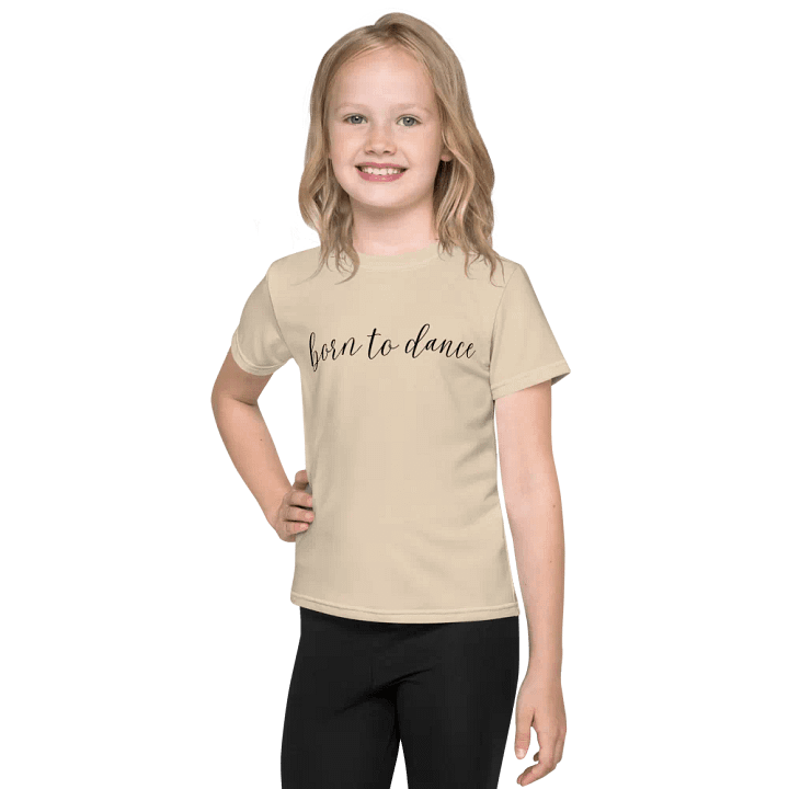 Kids T-Shirt | Born to Dance | Tan with Black Text product image (1)