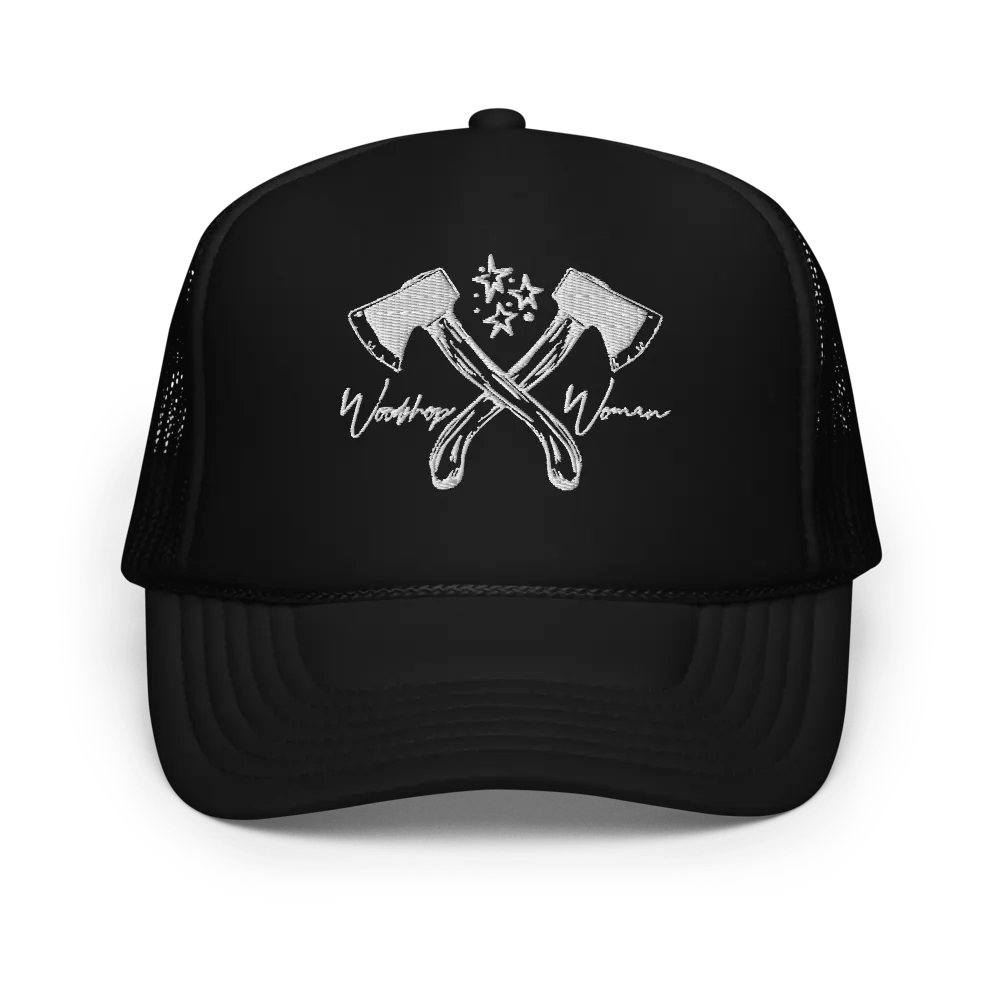 Woodshop Woman Axe Trucker Hat product image (1)