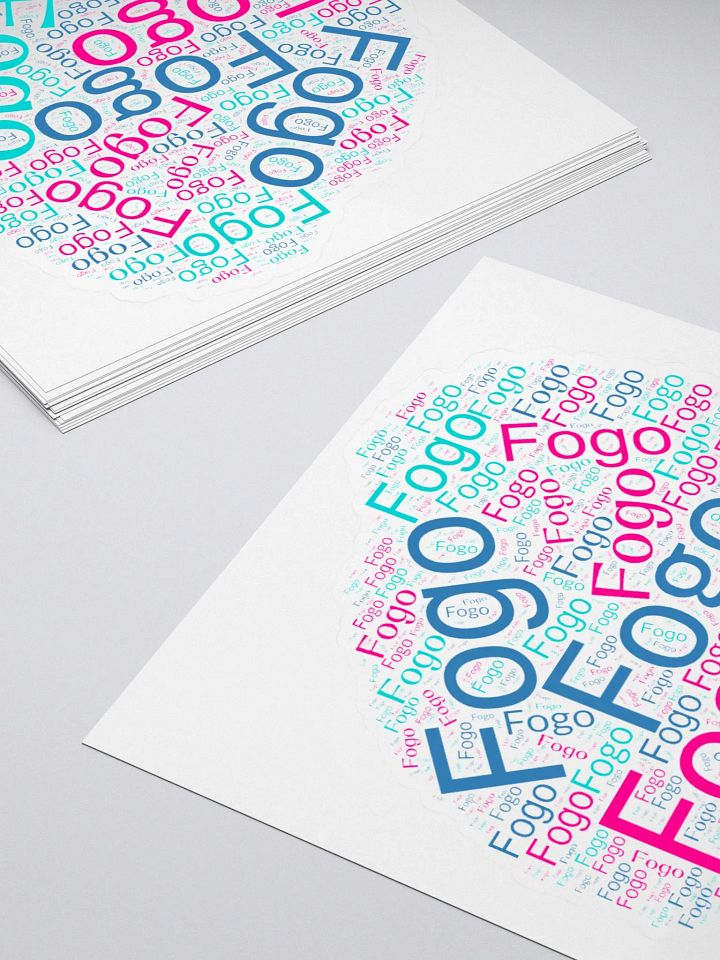 Fogo Word Cloud Kiss Cut Stickers product image (2)