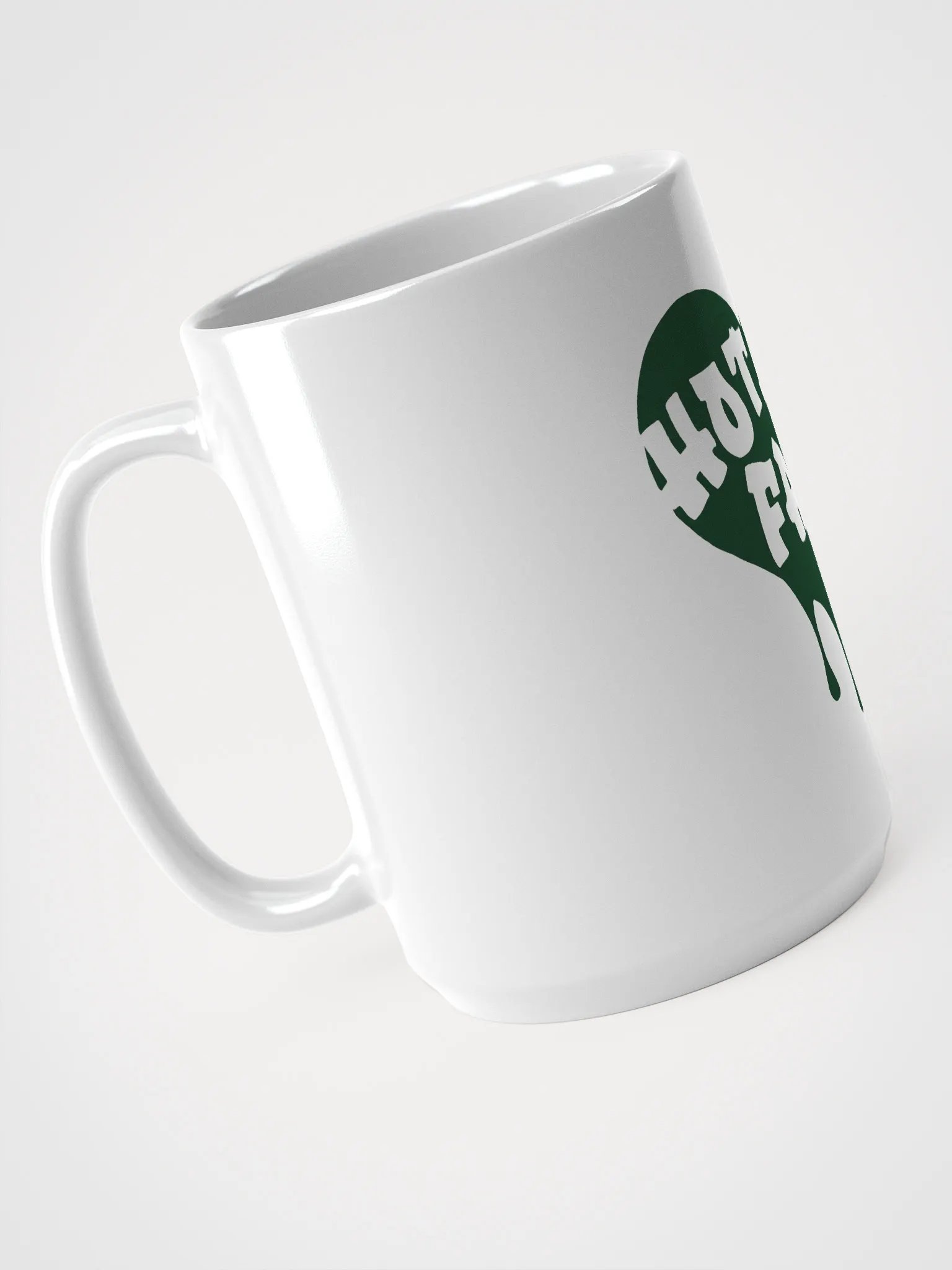 HOT BOX FAM TRANSPARENT DARK GREEN LOGO COFFEE MUG product image (3)