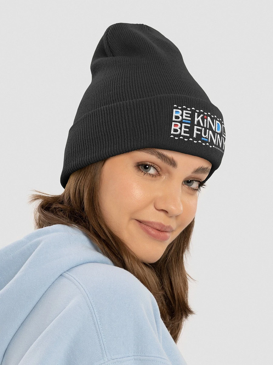 'Be Kind Be Funny' BEANIE WINTER CAP | +5 colors | light on dark product image (19)