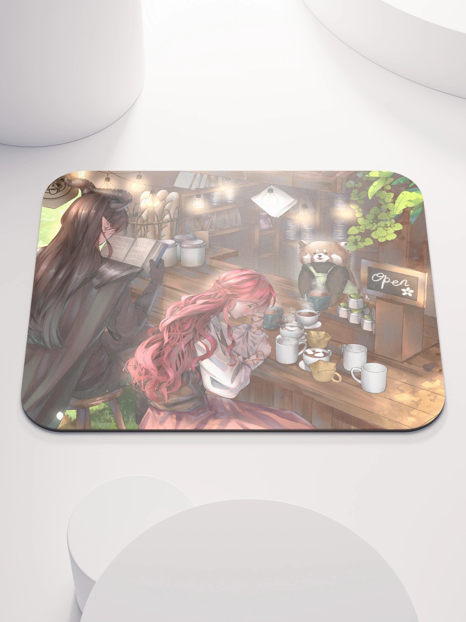 Red Panda Hot Cocoa Mouse Pad product image (1)