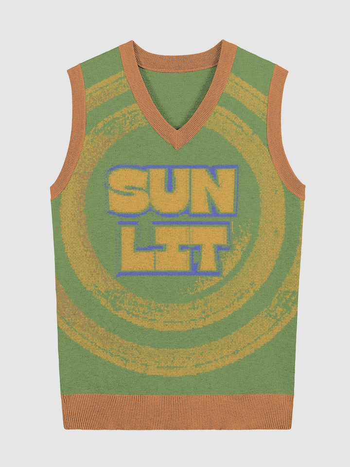 Sunset Vibe Knitted V-Neck Vest product image (1)