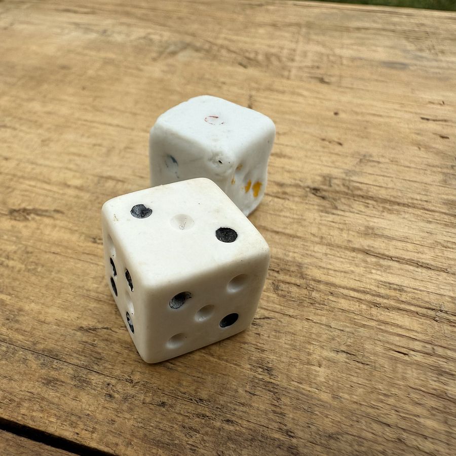 🎎 Handmade Ceramic Dice from Mid-Showa Japan - Japan Antique Roadshow product image (3)
