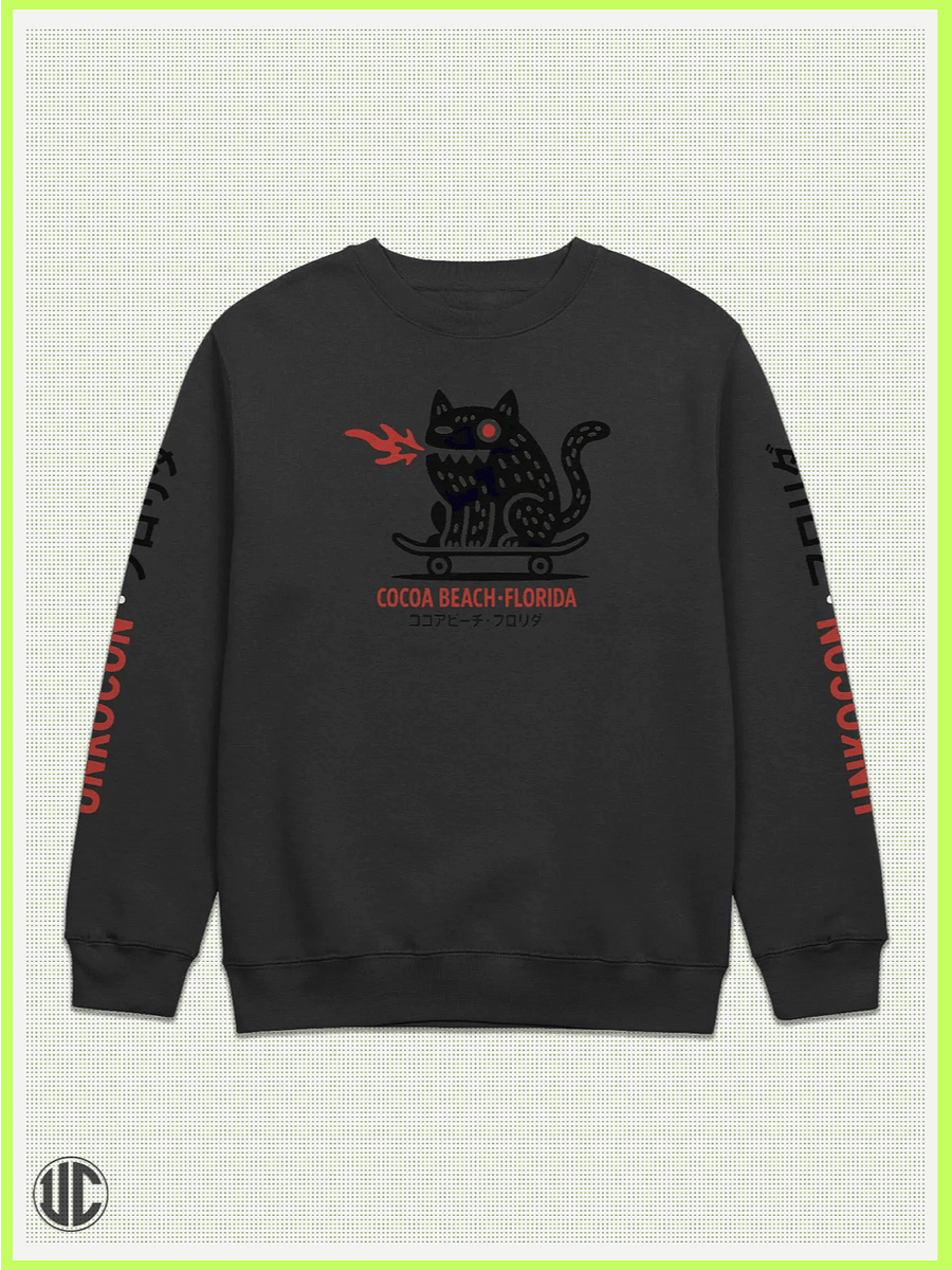 UnkoCon – Cocoa Beach FL Skater Crew Neck Sweatshirt product image (1)