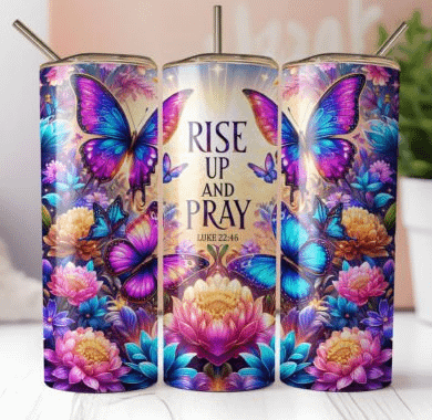 Rise Up and Pray Stainless Steel Tumbler - Luke 22:46 product image (1)