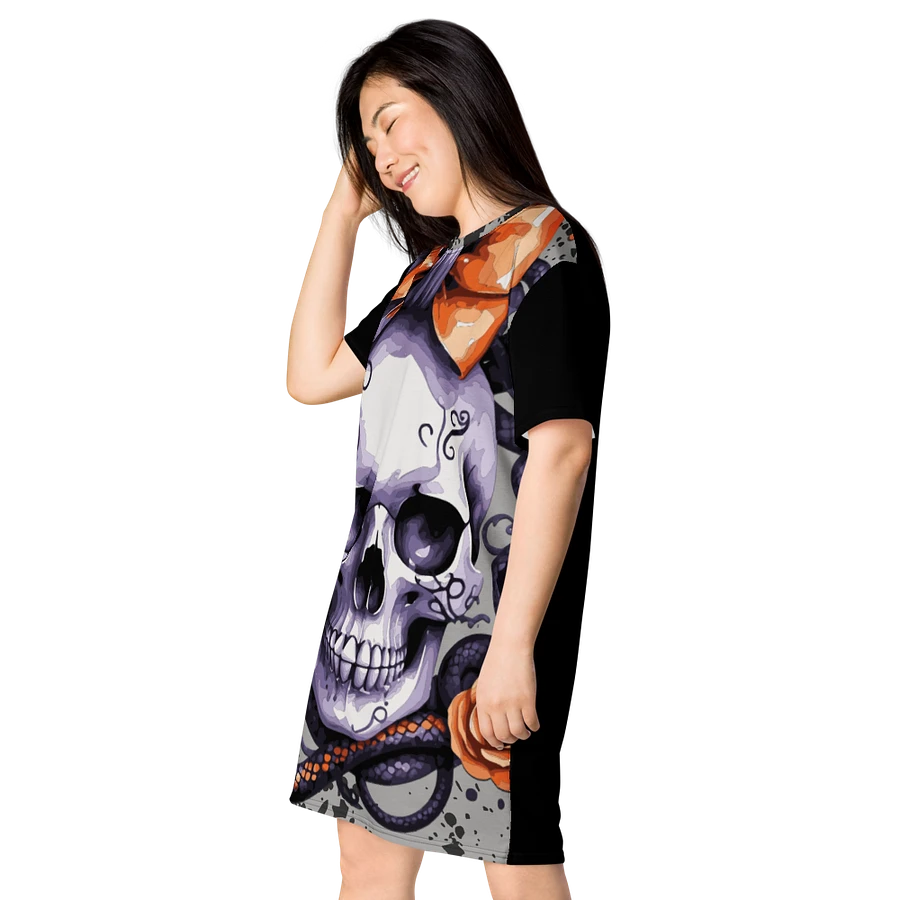 Spooky Coquette Style Skull T-Shirt Dress product image (18)