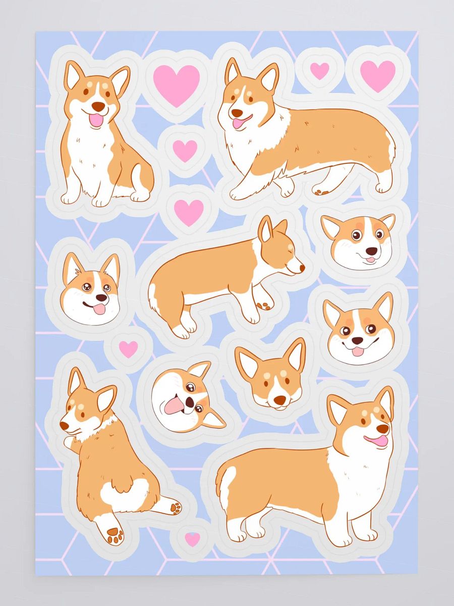 Corgi Cuties Sticker Sheet product image (4)