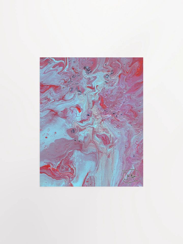 Metallic Blue Fluid Acrylic Print product image (1)
