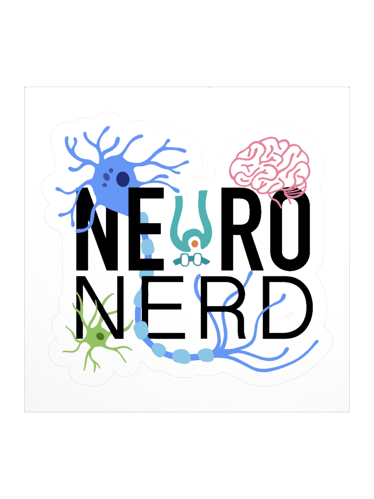 Neuro Nerd Kiss Cut Sticker product image (1)