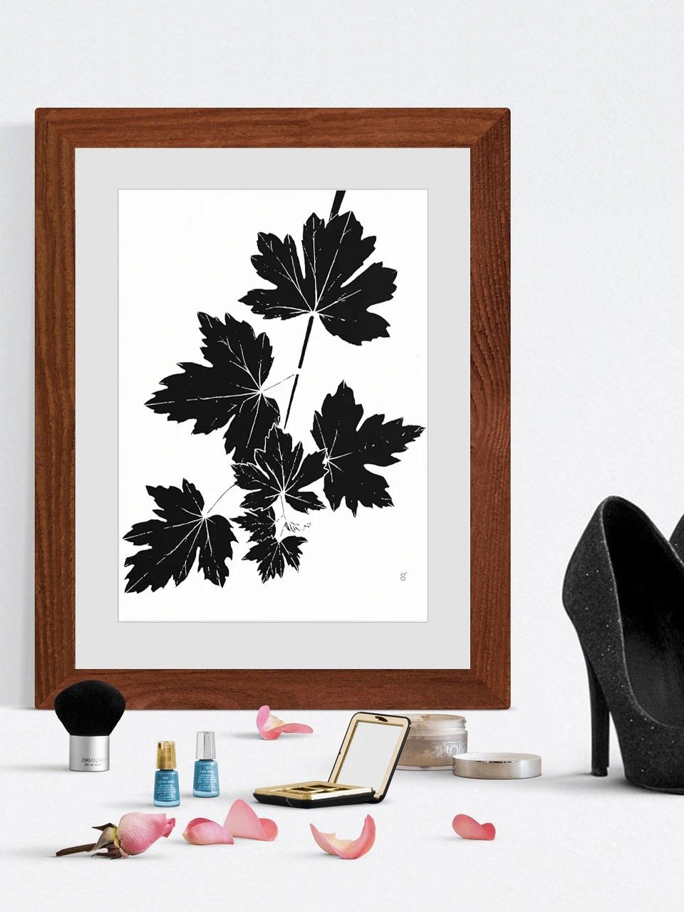 Luminous Leaf Cluster Matte Poster - Grape Leaves Light product image (6)