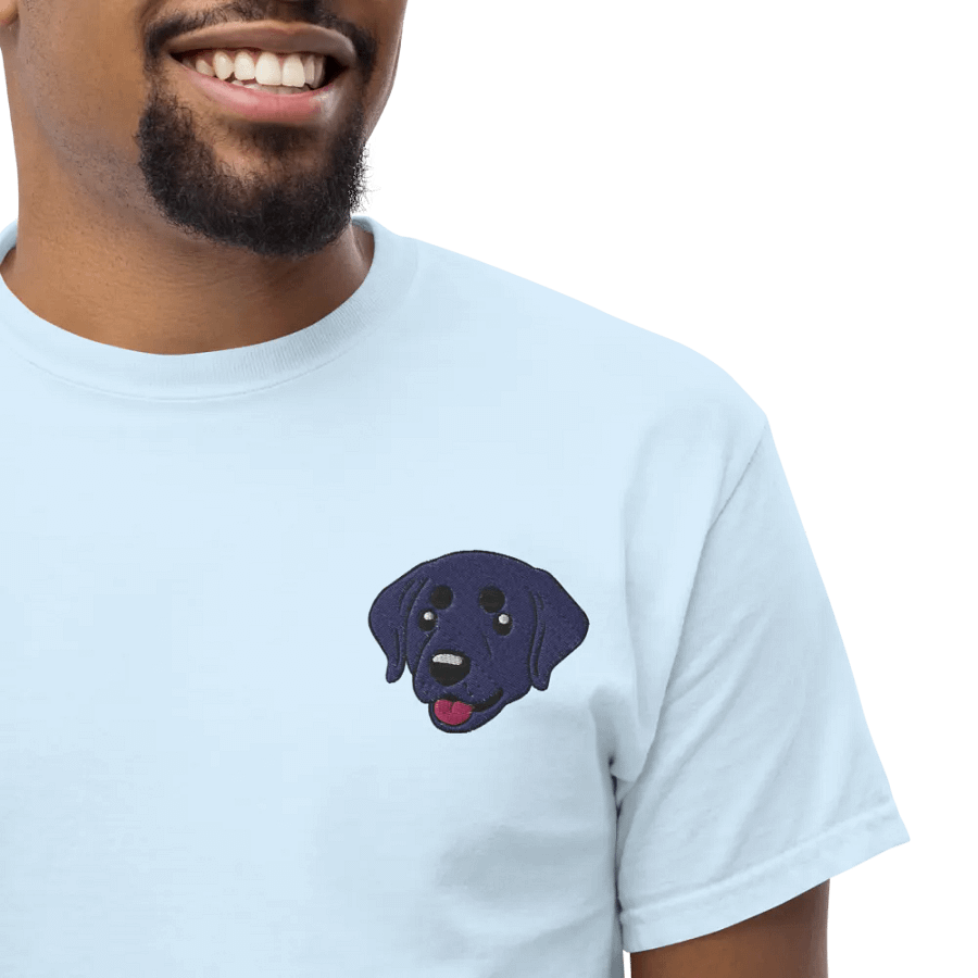 Black Labrador Retriever Dog Embroidered T-Shirt product image (6)