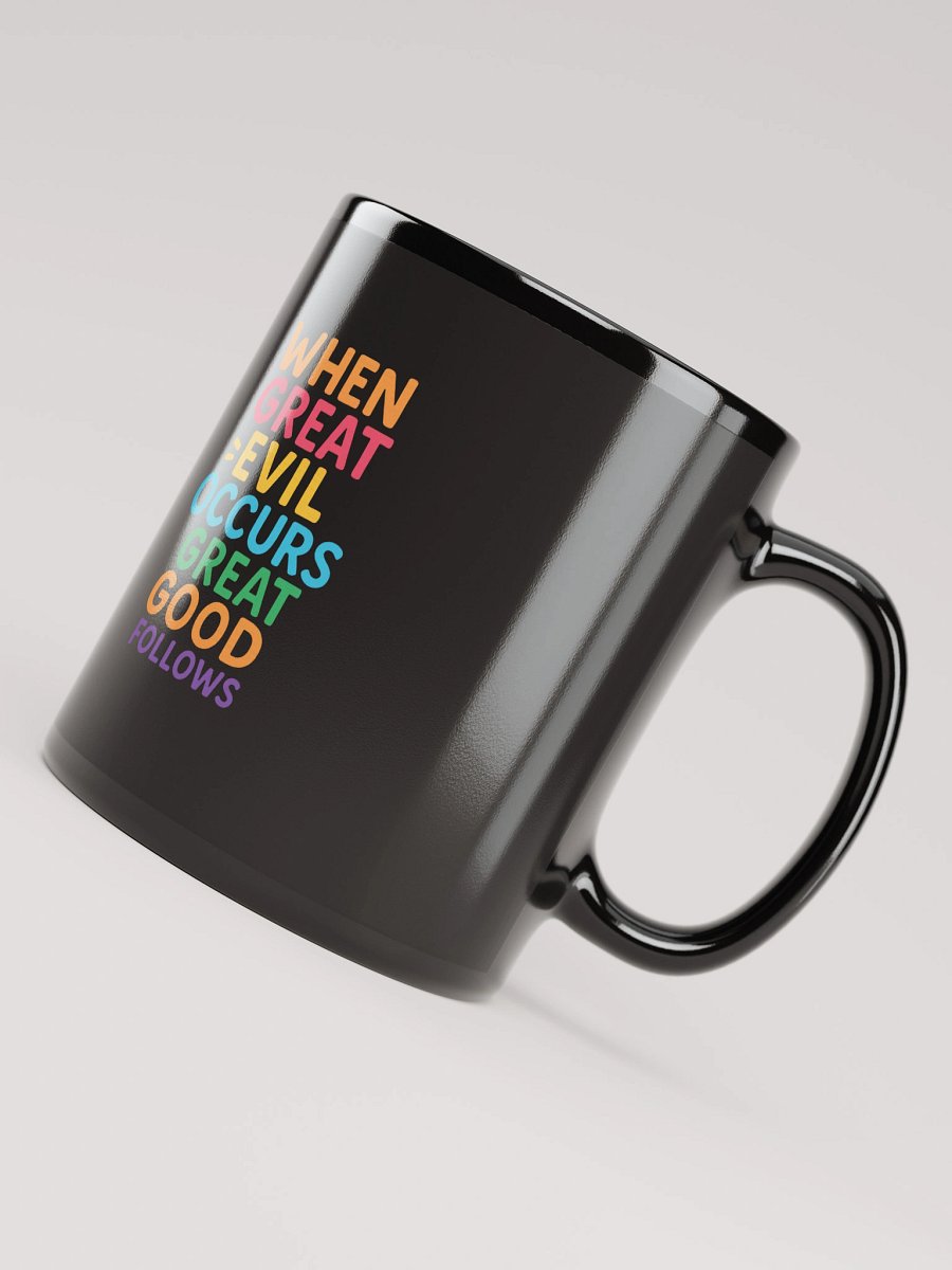Great Good Follows” Inspirational Black Mug – Nichiren Buddhism Quote for Inner Strength product image (8)